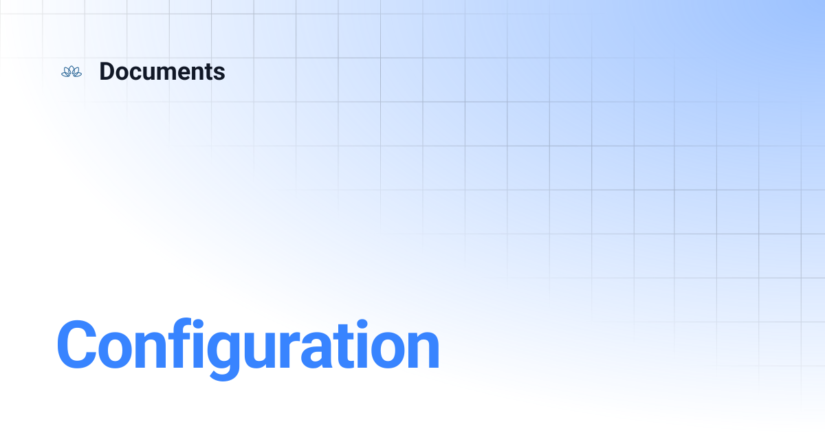 Configuration | Documents